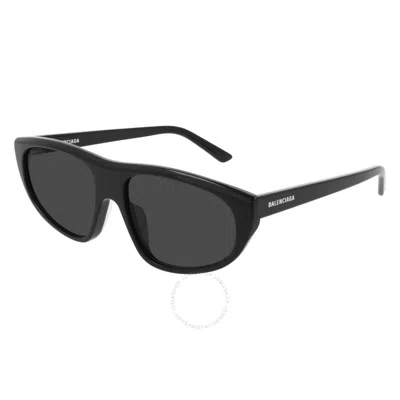 Balenciaga Grey Pilot Men's Sunglasses Bb0098s 001 60 In Black