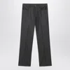 Balenciaga Pinstripe Wool Tailored Pants In Gray