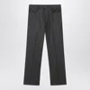 Balenciaga Pinstripe Wool Tailored Pants In Gray