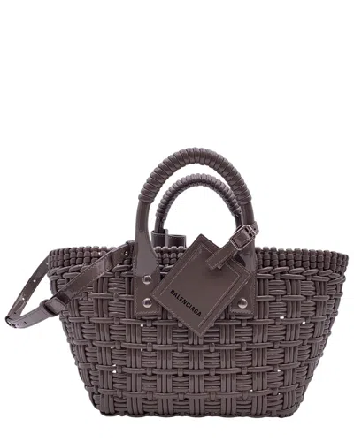 Balenciaga Grey Plastic Bistro Panier Tote (authentic Pre-loved) In Brown