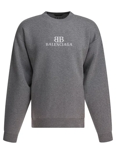 Balenciaga Grey Polyamide Sweatshirt In Gray