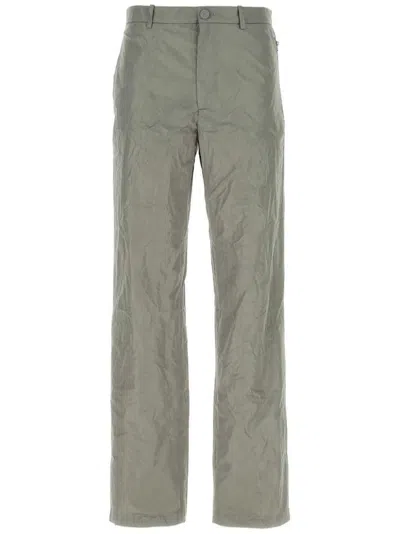 Balenciaga Grey Polyester Pant In Green