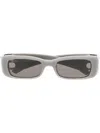 Balenciaga Eckige Sonnenbrille Mit Logo In Grey