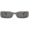 Balenciaga Grey Rectangular Ladies Sunglasses Bb0096s 014 51 In Grey