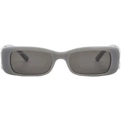 Pre-owned Balenciaga Grey Rectangular Ladies Sunglasses Bb0096s 014 51 Bb0096s 014 51 In Gray