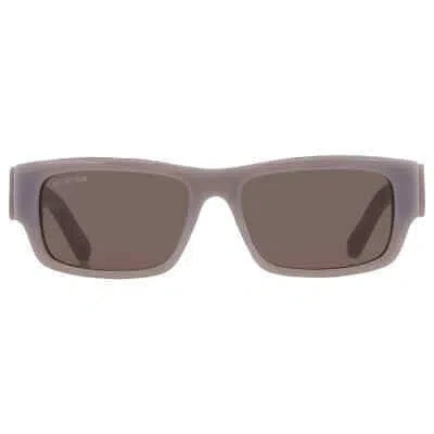 Pre-owned Balenciaga Grey Rectangular Men's Sunglasses Bb0261sa 004 57 Bb0261sa 004 57 In Gray