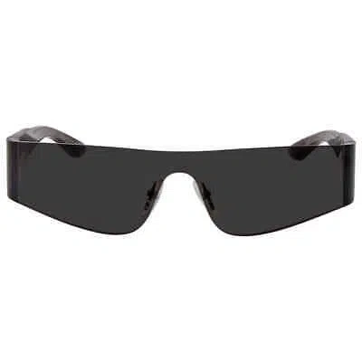Pre-owned Balenciaga Grey Rectangular Unisex Sunglasses Bb0041s 001 99 Bb0041s 001 99 In Gray
