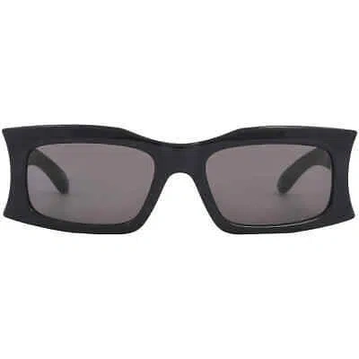 Pre-owned Balenciaga Grey Rectangular Unisex Sunglasses Bb0291s 001 58 Bb0291s 001 58 In Gray