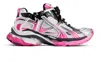 Balenciaga Grey Runner Sneakers In Pink