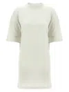 Balenciaga Cotton Jersey Semi Fitted Short Dress In Grey