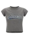 Balenciaga Casual Top With Short Sleeves And Print In Gray