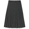 Balenciaga Checked Midi Skirt In Gray