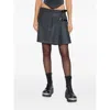 Balenciaga Grey Shadow-effect Tartan Mini Skirt In Gray
