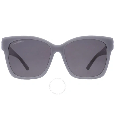 Balenciaga Grey Square Ladies Sunglasses Bb0102sa 011 57