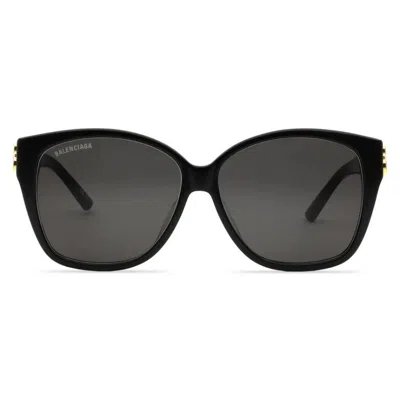 Balenciaga Grey Square Ladies Sunglasses Bb0135sa 001 59 In Black