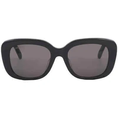 Pre-owned Balenciaga Grey Square Ladies Sunglasses Bb0295sk 001 54 Bb0295sk 001 54 In Gray