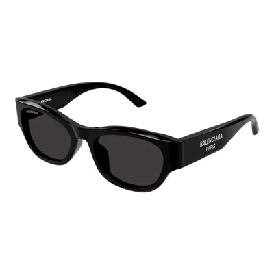 Balenciaga Grey Square Ladies Sunglasses Bb0389sk 001 55 In Black