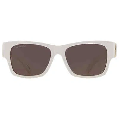 Pre-owned Balenciaga Grey Square Unisex Sunglasses Bb0262sa 003 56 Bb0262sa 003 56 In Gray