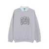 Balenciaga Knitwear Crewneck Embroidered On The Front In Gray
