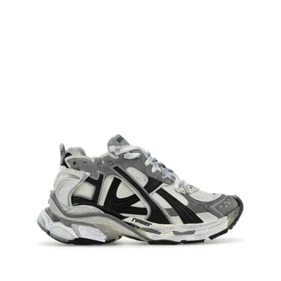 Balenciaga Dynamic Multicolor Runner Sneakers With Chunky Silhouette In Gray