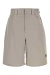 Balenciaga Twill Bermuda Shorts With Belt Loops And Pockets In Brown