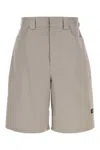 Balenciaga Twill Bermuda Shorts With Belt Loops And Pockets In Brown