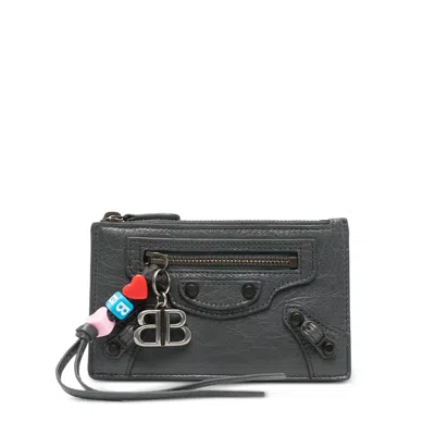 Balenciaga Grey Wallets & Purses Women In Black
