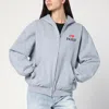 Balenciaga Grey Zip-up Sweatshirt I Love Paris Women In Grey