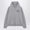 Balenciaga Grey Zip-up Sweatshirt I Love Paris Women