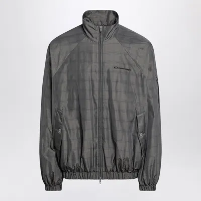 BALENCIAGA BALENCIAGA GREY/BLUE NYLON ZIP UP JACKET