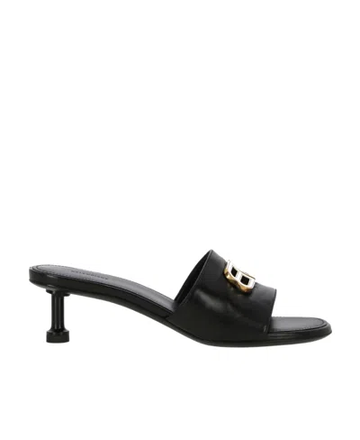BALENCIAGA BALENCIAGA BB PLAQUE OPEN-TOE SANDALS