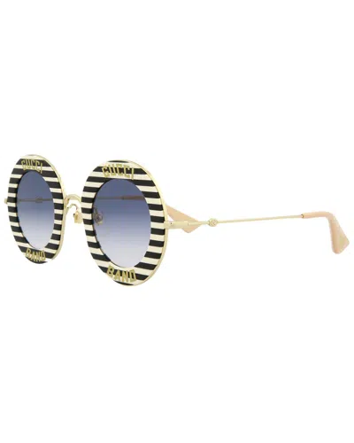 Balenciaga Gucci Women's Gg0113s 44mm Sunglasses In Gold