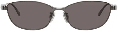 Balenciaga Gunmetal Miami Sunglasses In Grey-grey-grey