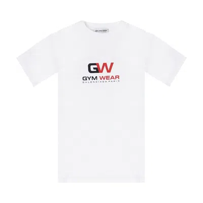 Pre-owned Balenciaga Gym Wear T-shirt 'white'
