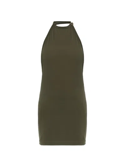 Balenciaga Halterneck Open-back Thank Top In Green