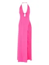 Balenciaga Long Halter Neck Dress Keyhole Detail In Pink