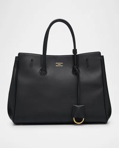 BALENCIAGA HAMPTON LEATHER TOTE BAG