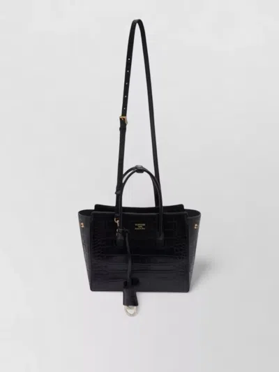 Balenciaga Hampton Mini Shopper Leather Tote Bag In Black