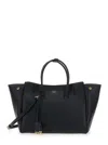 Balenciaga Women Black Leather Mini Carry All Hampton Shopping Bag In Multicolor