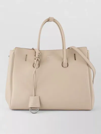 Balenciaga Hampton Small Leather Carry All Tote In Neutrals