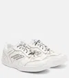 Balenciaga Hamptons 3b Sports Icon Leather Sneakers In White