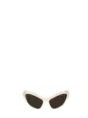 Balenciaga 'curved Cat Eye' Sunglasses In White