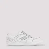 Balenciaga Women Hamptons Worn-out Leather Low-top Sneakers In White