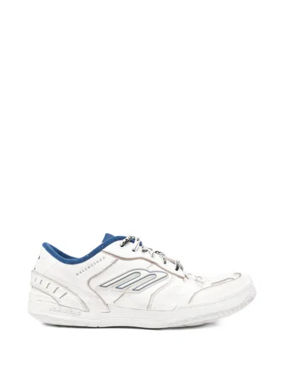 Pre-owned Balenciaga Hamptons Lace-up Sneakers In White