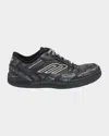 Balenciaga Hamptons Leather Low-top Sneakers In Black