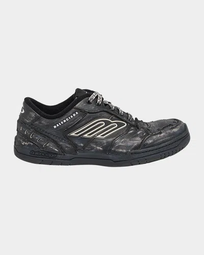 Balenciaga Hamptons Leather Low-top Sneakers In Multi
