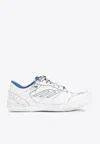 Balenciaga Hamptons Worn-out Sneakers In White And Blue In White