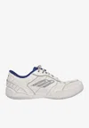 Balenciaga Hamptons Worn-out Sneakers In White And Blue In White