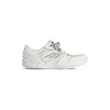 Balenciaga Hamptons Worn-out Leather Low-top Sneakers In White