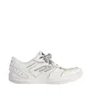 Balenciaga Women Hamptons Worn-out Leather Low-top Sneakers In White